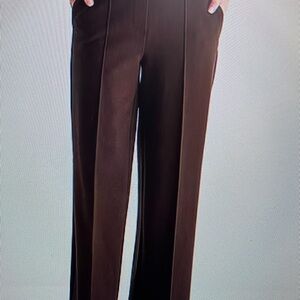Liz Claiborne Dark Brown Straight-Leg Trousers